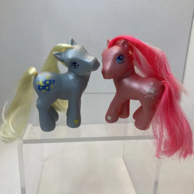 My Little Pony Pair 2002 Princess Peppermint & Moondancer G3 Vintage Toy Horse 2