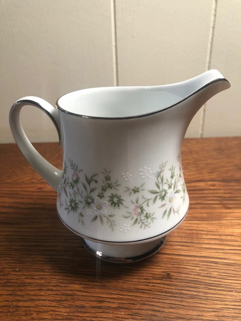 Vintage Noritake SAVANNAH Creamer Platinum 4"