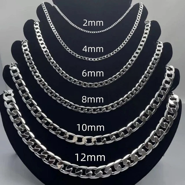 16 Inch Silver Chain Necklace - UK
