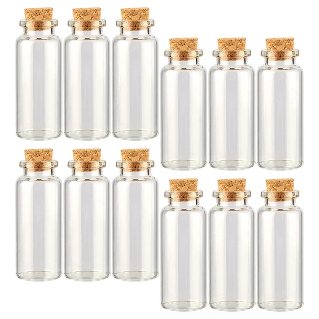 12 -pcs kleine Glasflaschen Kork Stopper Mini -Glasfläschchen für Handwerks