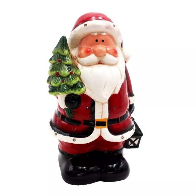 Navidad Iluminación Musical Ornamento Batería - 27cm Santa