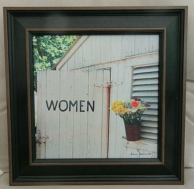 Primitive Farmhouse Framed Print Irvin Hoover Barn Door/Women/Men/Sign Lot/2