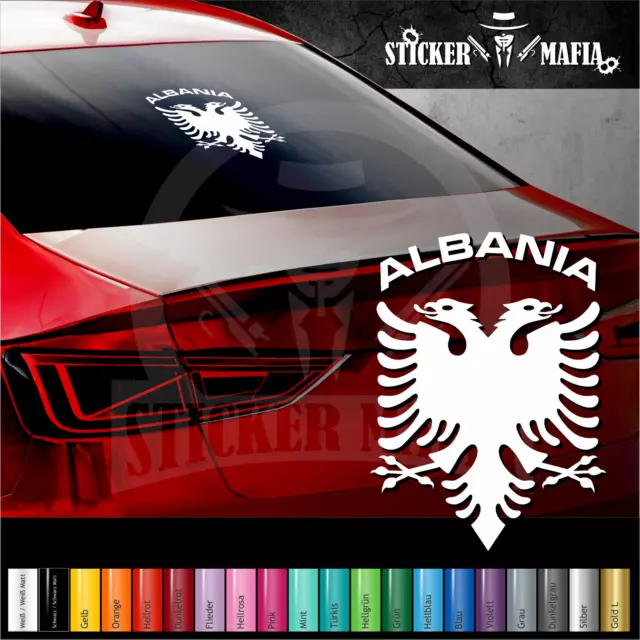 AUFKLEBER #ALBANIEN ALBANIEN Albania Shqipëria Adler Flag Wappen Folie  Sticker EUR 9,99 - PicClick DE
