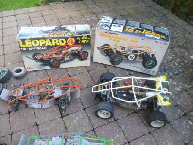 RC Graupner Gepard III + SG. Racing Robbe Leopard 4 Buggy OVP Zubehör Teile 20kg