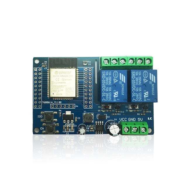 POWER SUPPLY DUALCHANNEL WIFI BLE Relay Module ESP32WROOM Development