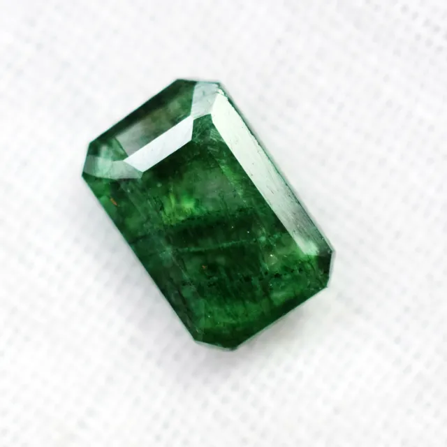2.10 Cts Natural Green Zambian Emerald Radiant Cut Certified Gemstone