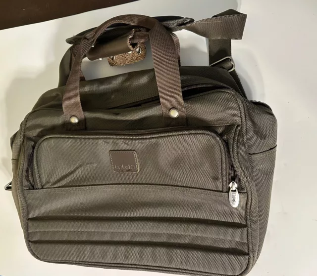 DAKOTA Brown/greyish Canvas  Overnight Carry On Bag Expandable
