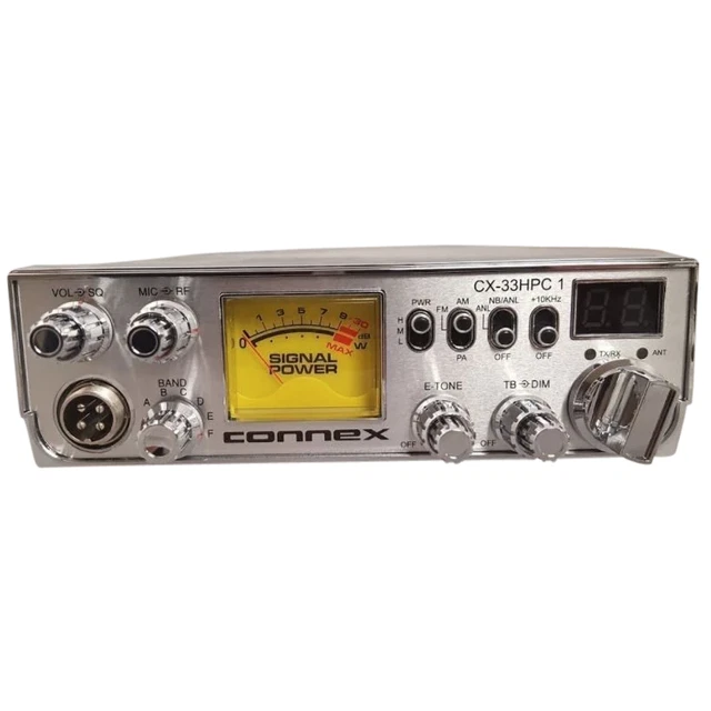 Connex Cx-33Hpc1 Compact 45W Am/Fm 10 Meter Amateur Radio W/ Echo & Blue Led New Connex Cx-33Hpc1 Compact 45W Am/Fm 10 Meter Amateur Radio W/ Echo & Blue Led New