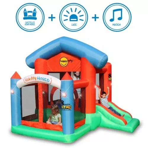 Castello Gonfiabile Musica House Scivolo per Bambini Vasca Palline Saltarello