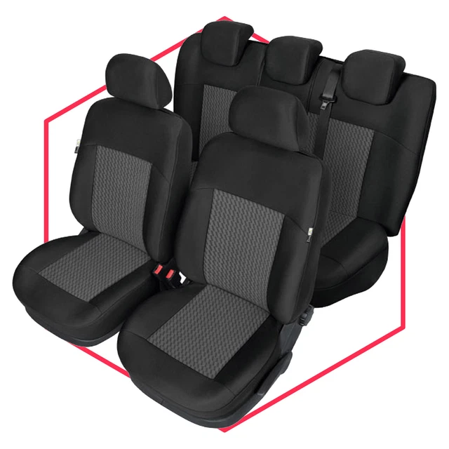 Coprisedili Auto Universali Lupex LS07 - Kit 9 Pezzi Per Utilitarie Medie/Piccole, Grigio - Foto 11