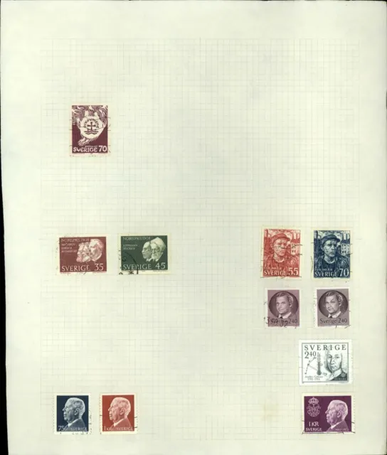 Sweden Album Page Of Stamps #V31115