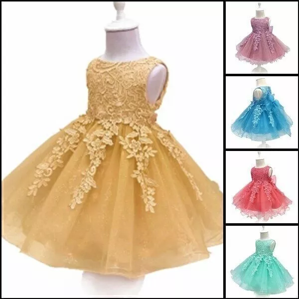 Formal tutu flower girl kid bridesmaid princess dresses dress party wedding baby