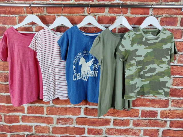 Girls Bundle Age 6-7 Years Gap M&S H&M Short Sleeve Top T-Shirt Summer Set 122Cm