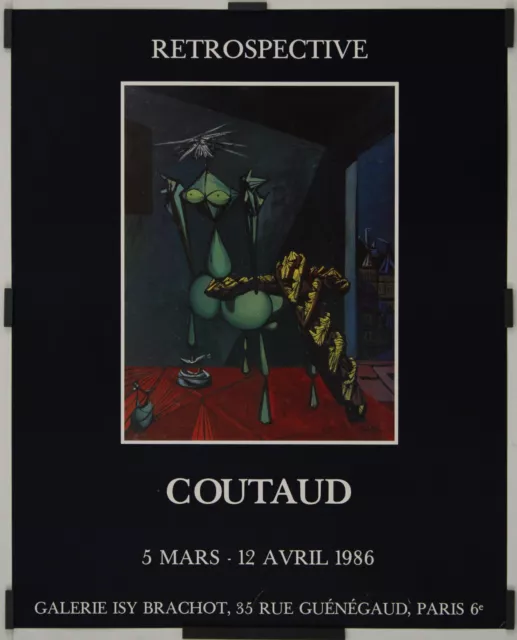 Coutaud Galerie Isy Brachot 1986 Affiche Originale Exposition