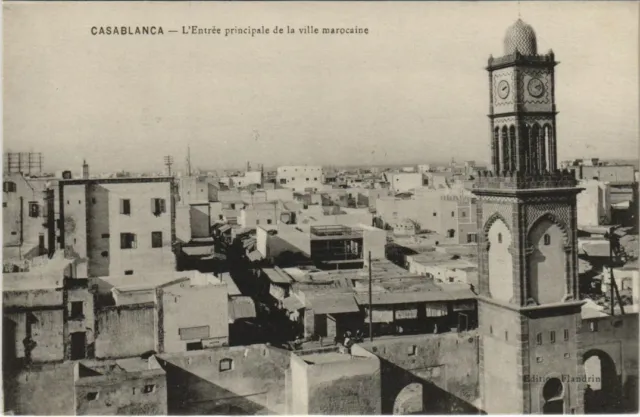 CPA AK Casablanca - L'Entree Principale de la Ville Marocaine MAROC (1082559)