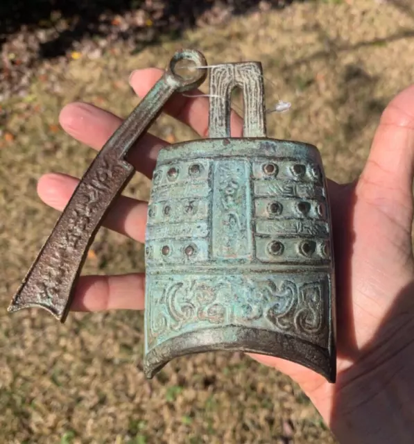 Antique Bronze Ritual Bell Chinese Altar Zhong