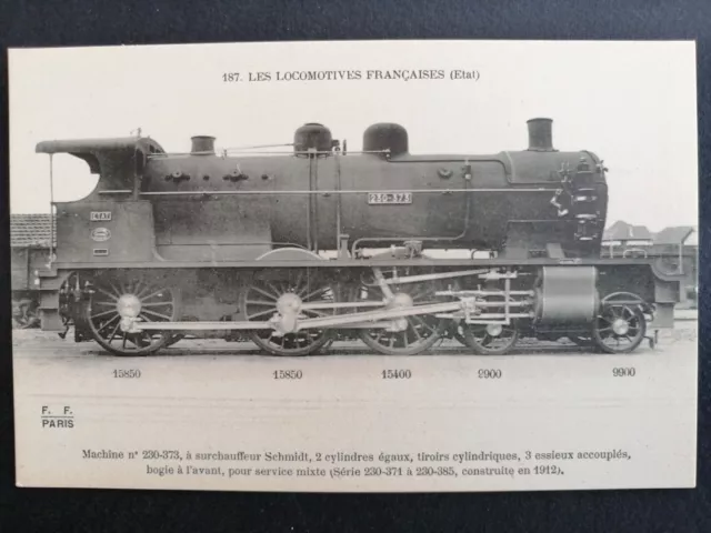 cpa Collection Fleury, PARIS French LOCOMOTIVE Built in 1912 Réseau de l'Etat