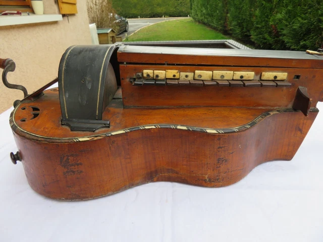 Vielle à roue très ancienne , old Hurdy gurdy , à restaurer. 6