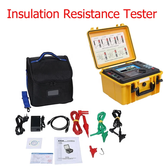 High Voltage Insulation Tester Digital Resistance Detector 10KV 5TΩ Touch Screen