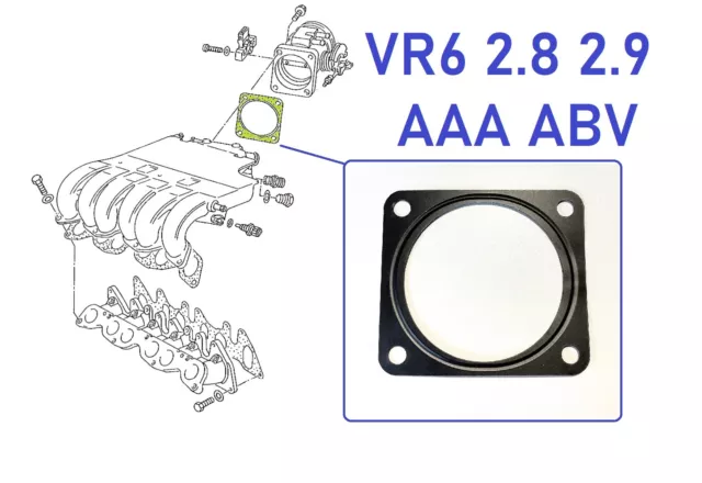 Dichtung Drosselklappe Stutzen VW Corrado, Golf, Passat, Vento VR6 Motor AAA ABV