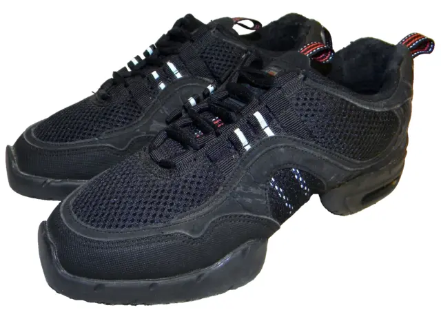 BLOCH DRT Split Sole Dance Sneakers Shoes Black Mesh Size 7 women's