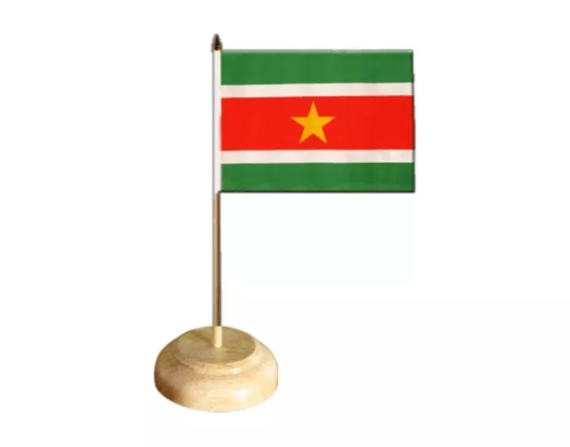 Tischflagge Surinam surinamische Tischfahne 15x22cm