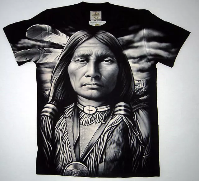 Indianer Motiv T-Shirt M L Xl 2Xl 3Xl Cherokee Sitting Bull Oversized Big 3