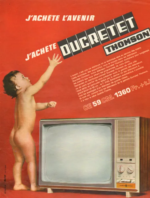 Publicité Advertising 1966  DUCRETET THOMSON  téléviseur 59 cm le T 5153