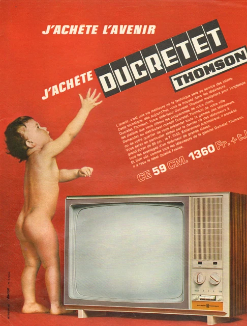 Publicité Advertising 1966  DUCRETET THOMSON  téléviseur 59 cm le T 5153