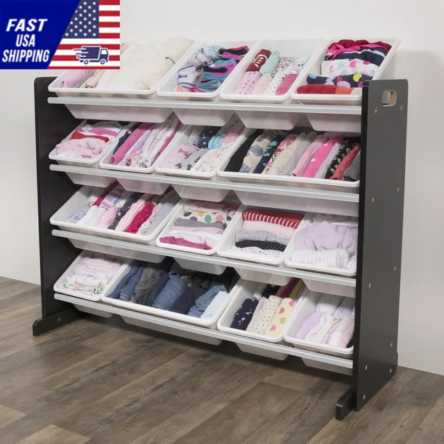 Humble Crew Super-Sized Toy Storage Organizer with 16 Storage Plastic Bins