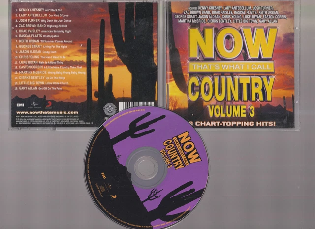 Now 3 Rear Cover NOW THAT'S WHAT I Call Country, Vol. 3 by Various Artists CD Nice ...
