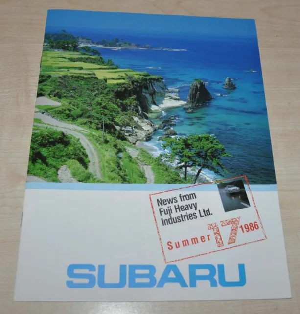1986 Subaru 17 Magazine Fuji Heavy Industries Brochure Prospekt ENG