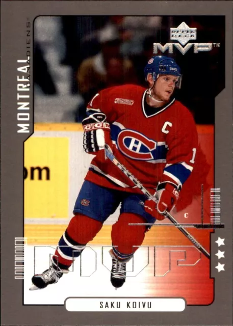 2000-01 Upper Deck MVP SILVER THIRD STARS #94 Saku Koivu MONTREAL CANADIENS