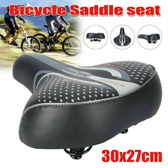 Komfort Schwarz Extra Breite Groß Gefedert Fahrrad & Sattel Herren & Damen Sitz