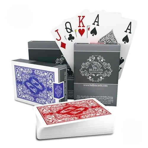 Bullets Playing Cards 2 jeux de cartes de poker en plastique professionnelles im