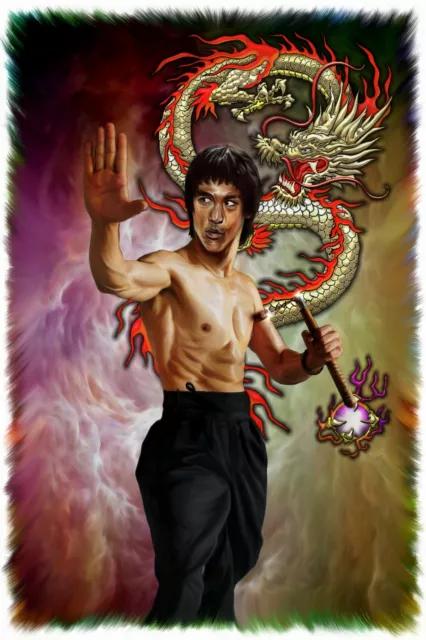 bruce lee a5. original print.artwork.by paul winters