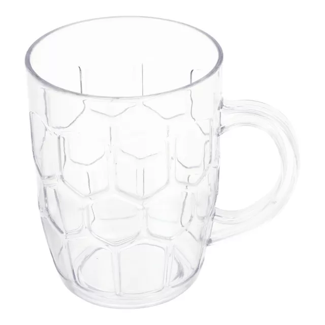 530 Ml Transparent Draft Beer Mug Plastic Material Glass Cup Mugs with Handle