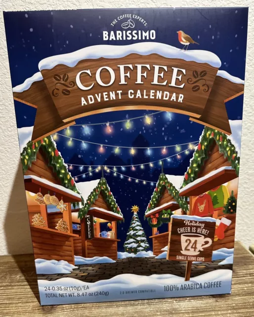 2023 COFFEE CHRISTMAS Advent Calendar 24 Barissimo Single Serve Cups