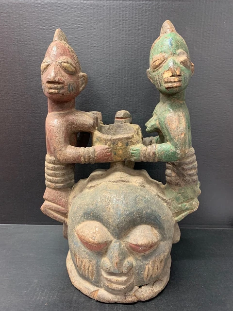 African Art Yoruba Helmet Mask