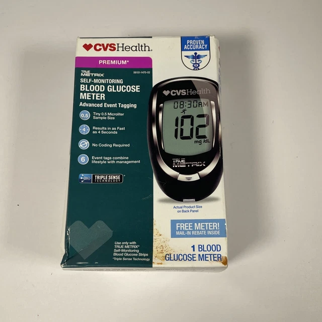 Medidor de glucosa en sangre autocontrol CVS True Metrix Premium