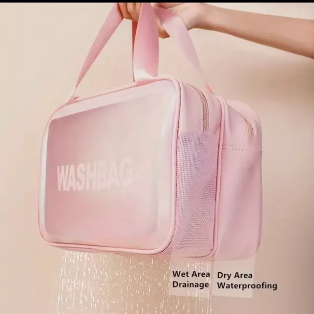 Travel Wash Bags Women Makeup Storage Pouch Cosmetic Toiletry Organizer Large..