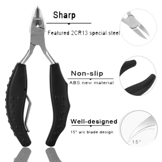 Chiropody TOE NAIL CLIPPERS For Thick Nails - Podiatry Heavy Duty NAIL CUTTERS