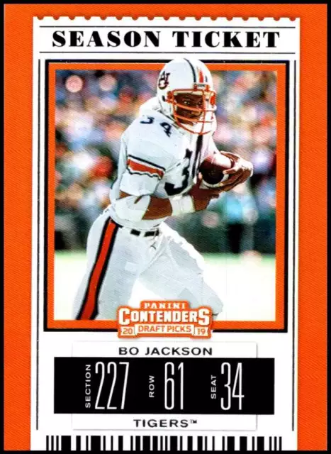 2019 Panini Contenders Draft Tickets Season Ticket #15 Bo Jackson NM-MT ID:289