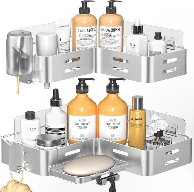 Angoliera Doccia 3 Ripiani Cromo - Mensola Per Bagno, Facile Da Installare - Foto 9