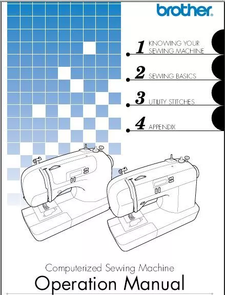 Brother CS6000i Sewing Machine Owners Instruction Manual 