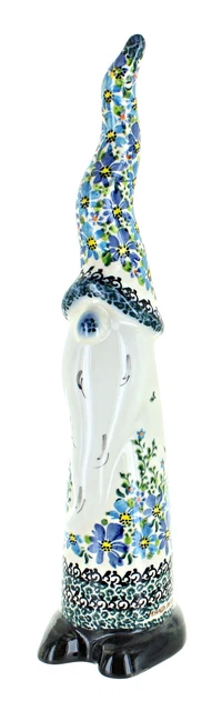 Blue Rose Polish Pottery Blue Aster Tall Gnome