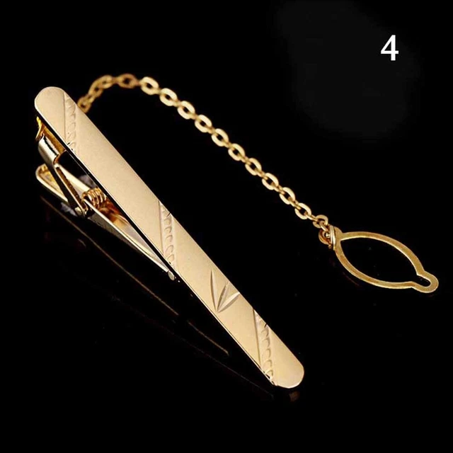 Clip Cravatta Colore 4 Clip Short Pin Fibbia Uomo Gioielli Classici Business