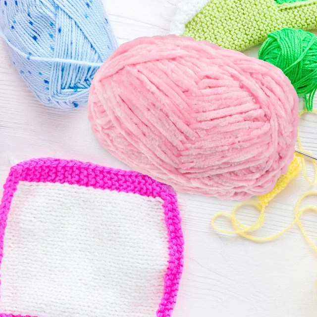 1 Roll of Knitting Wool Yarn Hand-knitting Colored Yarn Craft Making Wool Yarn