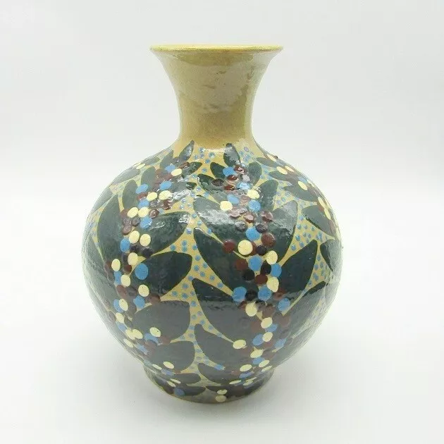 Elchinger. Vase en céramique à décor de végétaux, XXe siècle