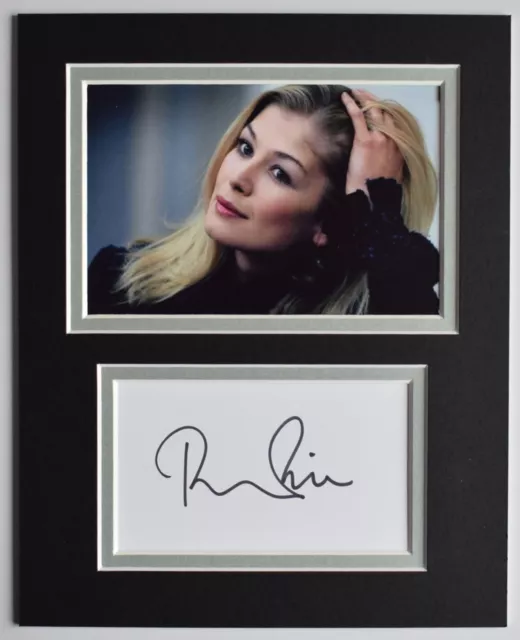 Rosamund Pike Signed Autograph 10x8 photo display TV Film Gone Girl COA AFTAL